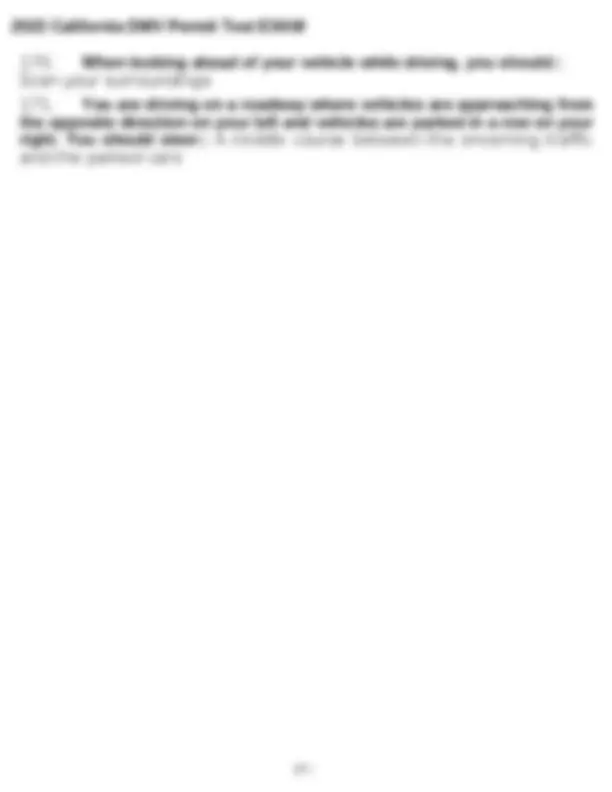 California DMV Permit Test Exam Questions and Answers | Exams Nursing ...