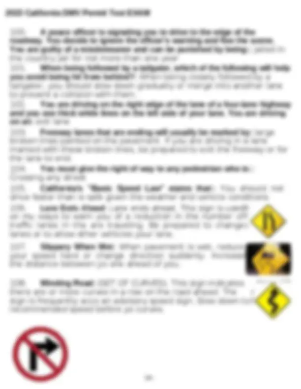 California DMV Permit Test Exam Questions and Answers | Exams Nursing ...