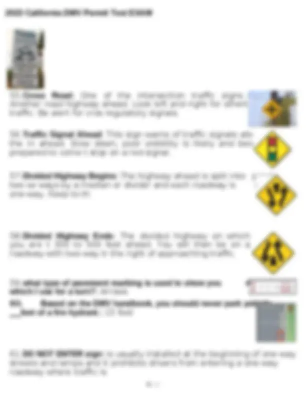 California DMV Permit Test Exam Questions and Answers | Exams Nursing ...
