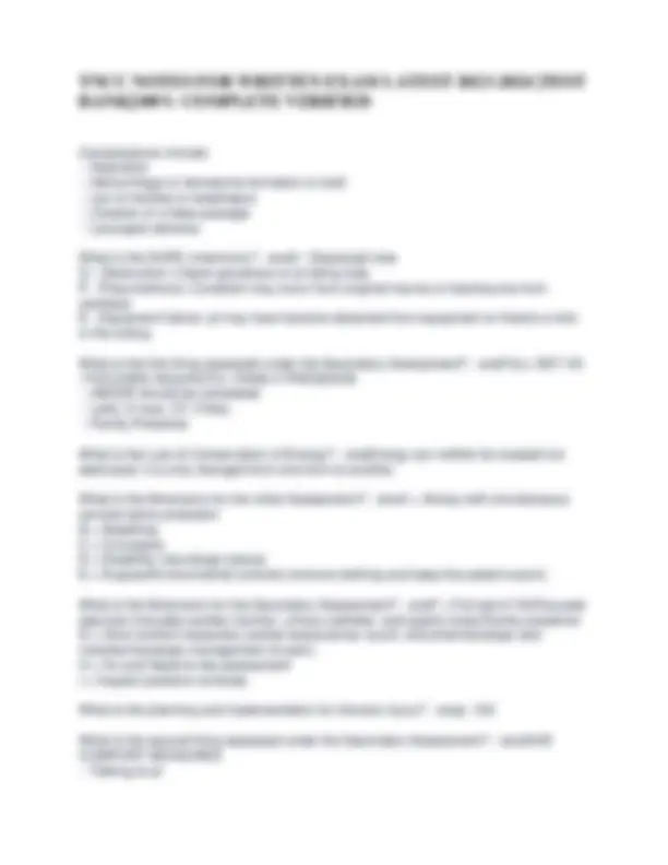 TNCC Notes for Emergency Medical Response: Trauma and Cardiovascular ...
