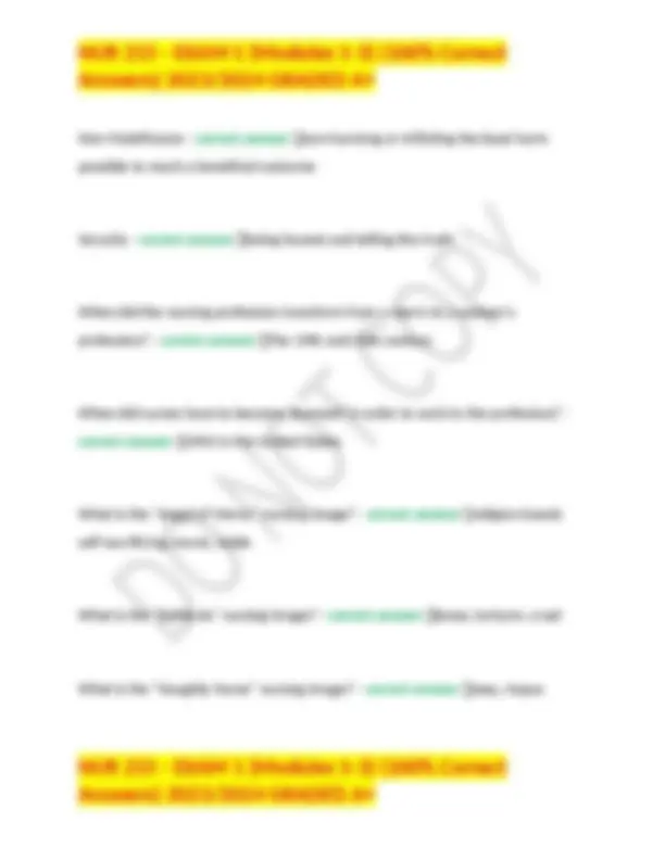 NUR 215 - Nursing Skills, Principles, and Infections: Exam 1 Study ...