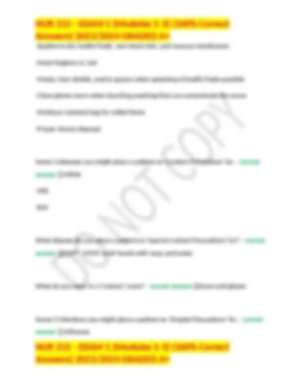 NUR 215 - Nursing Skills, Principles, and Infections: Exam 1 Study ...