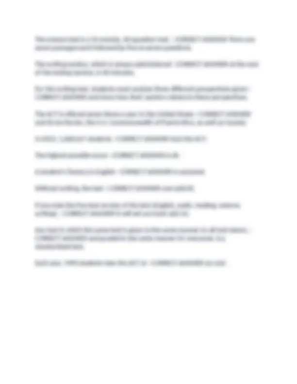 ACT Test: Understanding the Four-Section College Admission Exam | Exams ...