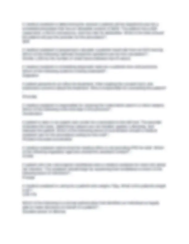 Medical Assistant Procedures.pdf Medical Assistant Practices and Procedures | Exams Medicine | Docsity