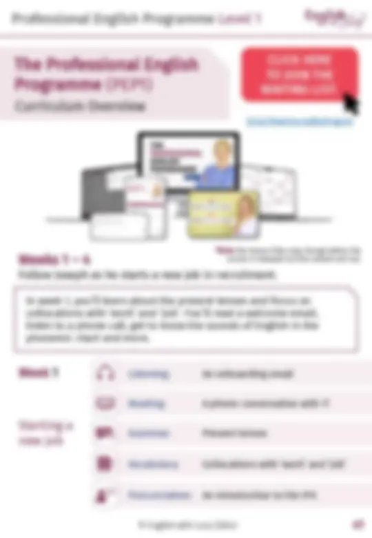 Professional English Programme Level 1 - Prof. Shah | Schemes and Mind ...
