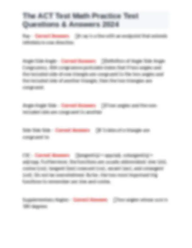 ACT Test Math Practice Test 2024: Solutions and Explanations | Exams ...