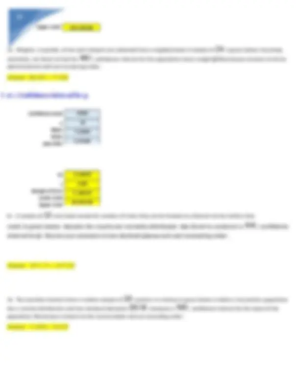 MATH 225N MATH Week 6 Confidence Intervals Questions and answers ...
