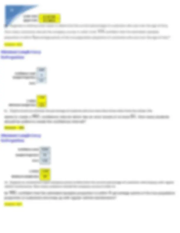 MATH 225N MATH Week 6 Confidence Intervals Questions and answers ...