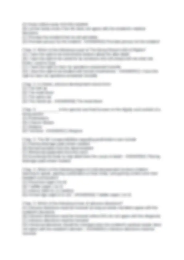 Hartman's Nursing Assistant Care Chapter 3 Exam Questions & Answers 100 ...