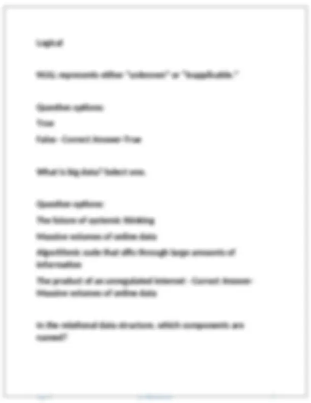 Relational Database Concepts and SQL Operators | Exams Advanced ...
