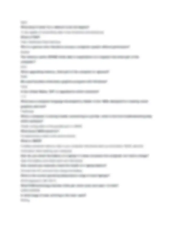 FBLA Computer Problem Solving QUESTIONS WITH COMPLETE 100% VERIFIED ...