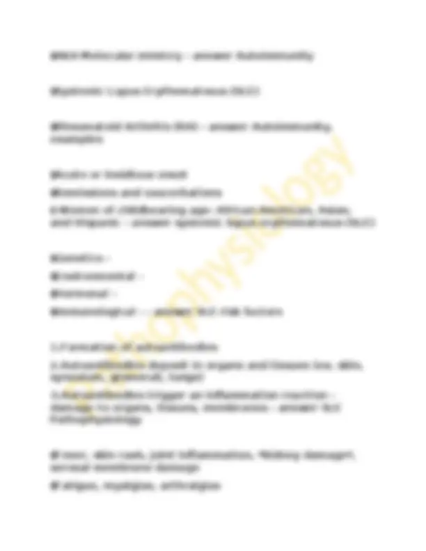 ECU PATHO exam 2 BEST SOLUTION | Exams Nursing | Docsity