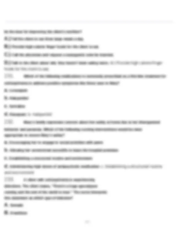 Psych Final Exam Questions with Answers | Exams Psychology | Docsity
