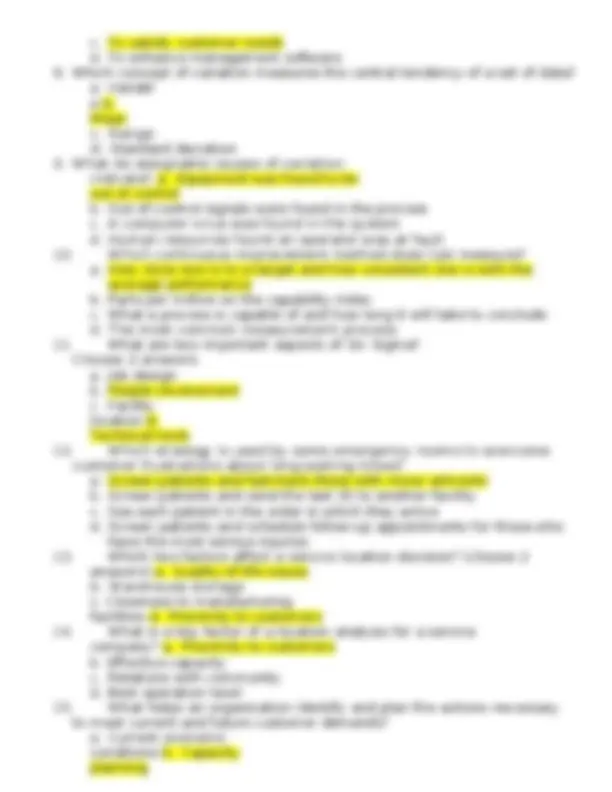 C215 Operations Management PVDC Final Exam-with verified answers-2024 ...