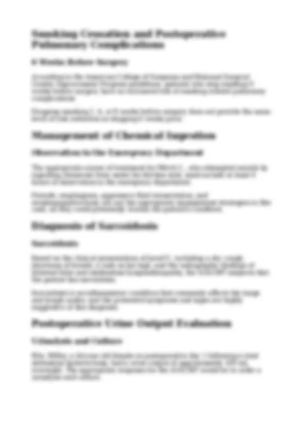Perioperative Management and Surgical Considerations | Summaries ...