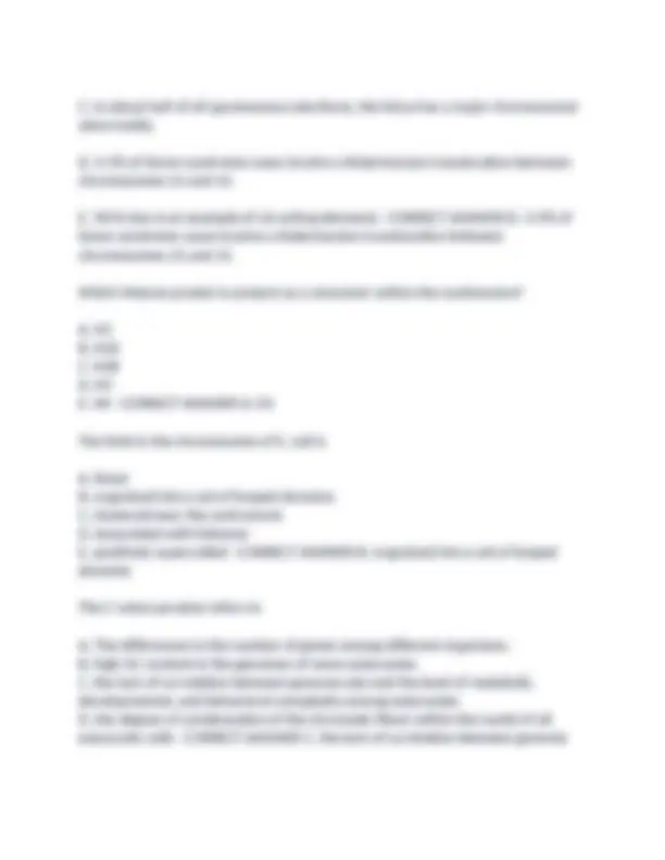 Genetics Exam 3 Practice Test | Exams Nursing | Docsity