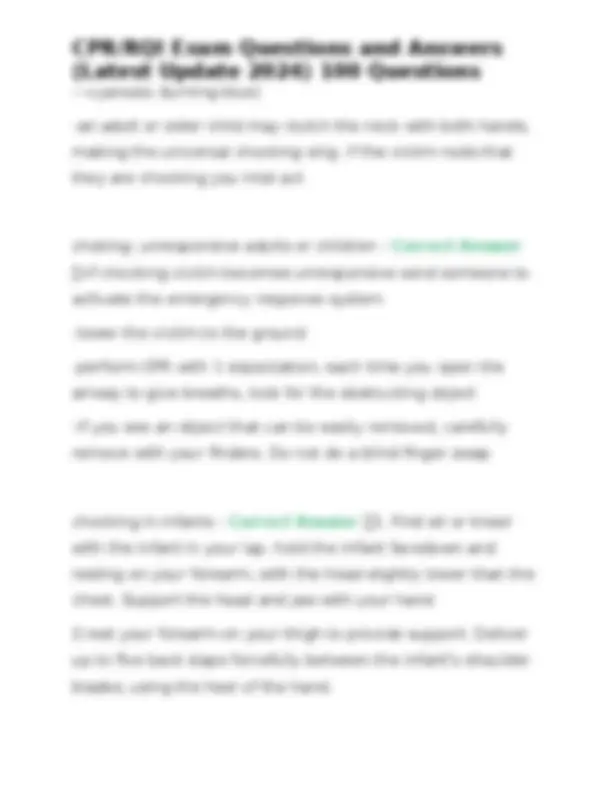 Cpr Rqi Questions CPR/RQI Exam Questions and Answers (Latest Update 2024) 100 Questions ...