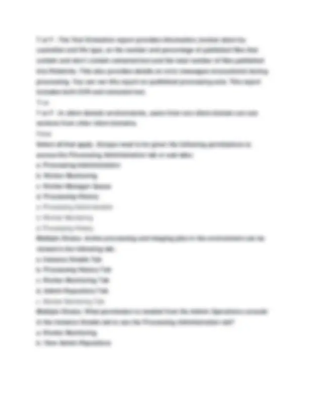 Relativity Certification Relativity Processing Certification Exam Questions and Answers 2023/ ...