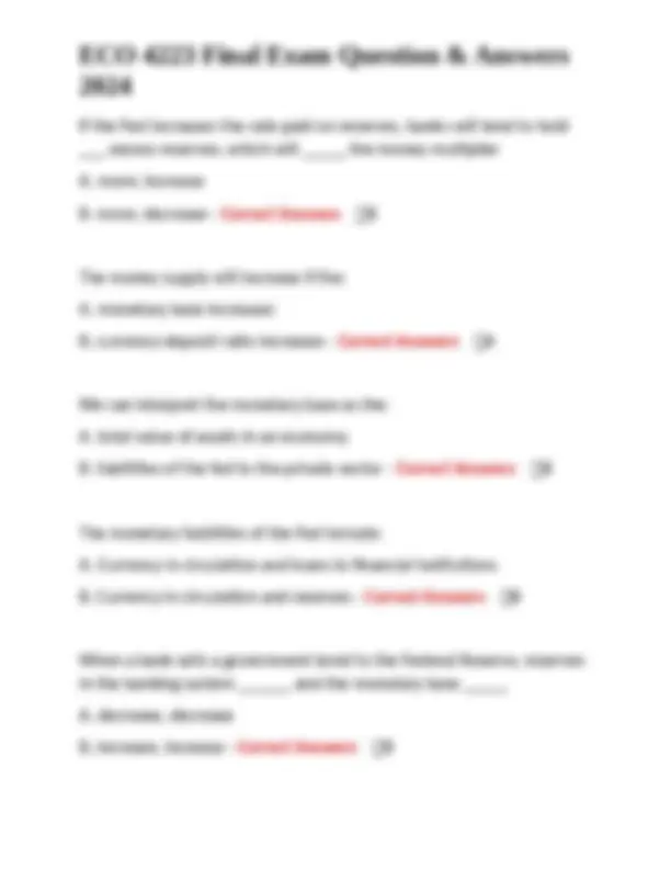 4223 ECO 4223 Final Exam Questions and Answers | Exams Nursing | Docsity
