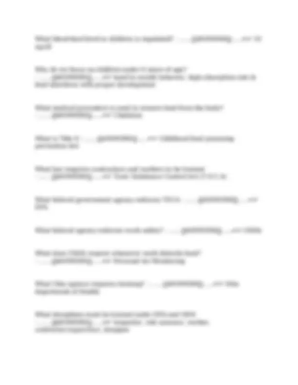 Lead Abatement State Test Supervisor Questions with Answers | Exams ...