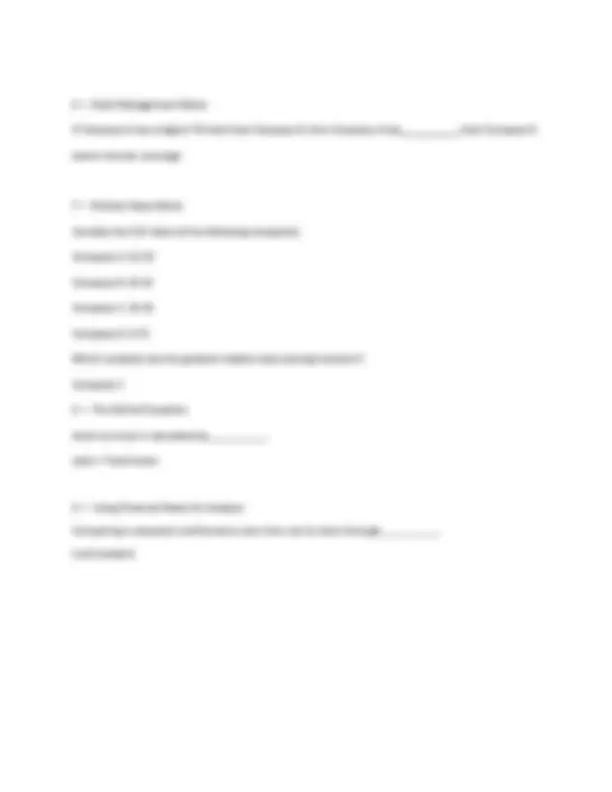 Principles of Finance Unit 1 Challenge 3 | Exams Finance | Docsity