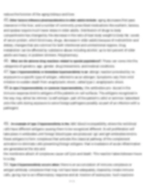 Nurs 615 Pharm Exam 1 - Maryville | Exams Pharmacology | Docsity