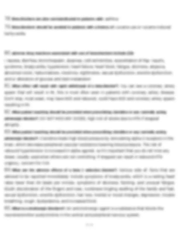 Nurs 615 Pharm Exam 1 - Maryville | Exams Pharmacology | Docsity