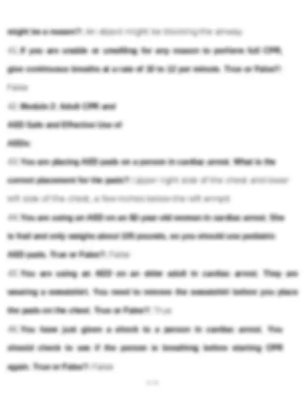 Red Cross - Adult, Child and Baby First Aid/CPR/AED/study guide updated ...