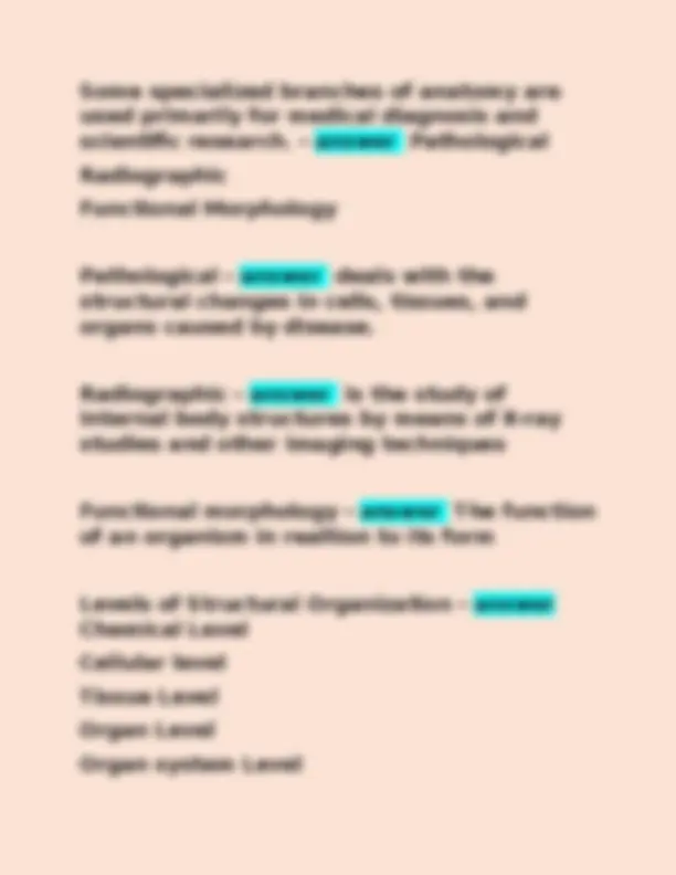 Human Anatomy Nightingale test(125 questions and answers).docx | Exams ...