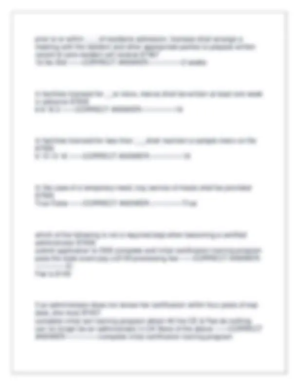 RCFE TEST PRACTICE TITLE 22 EXAM QUESTIONS AND CORRECT ANSWERS | GRADED ...