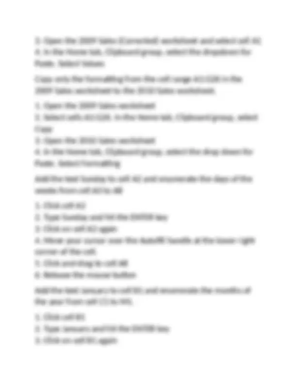 Excel Associate 2024-2025 Skill EXAM WITH 100% CORRECT ANSWERS | Exams ...