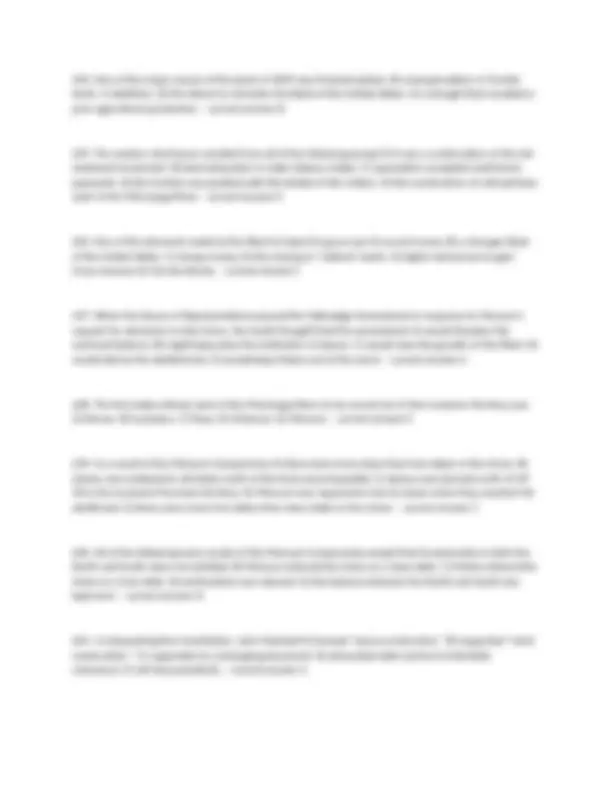 APUSH Multiple Choice Chapter 12 Test Questions and answers verified to ...