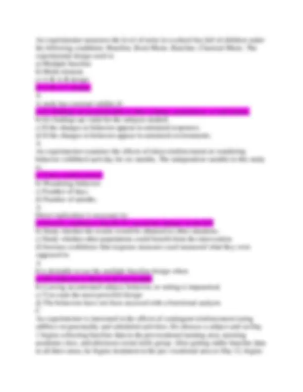 Behavior Analysis Principles and Applications | Exams Philosophy | Docsity