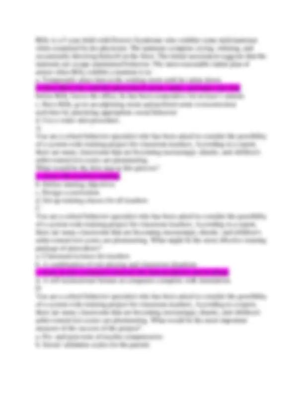 Behavior Analysis Principles and Applications | Exams Philosophy | Docsity