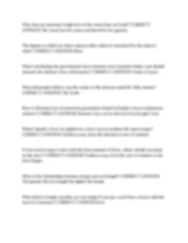 AP Physics 1 - Final Exam Study Guide | Exams Physics | Docsity