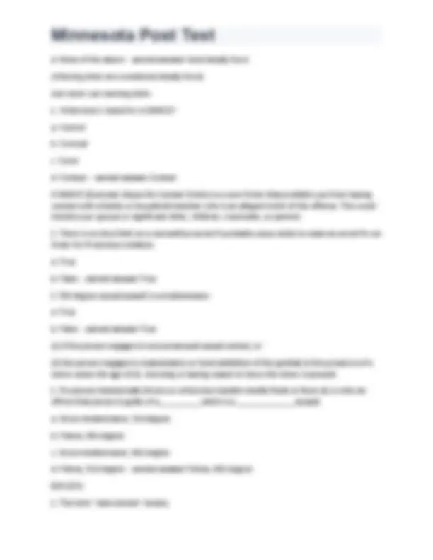 Questions Mn Minnesota Post Test 270+ questions with 100% correct answers rated A+ ...