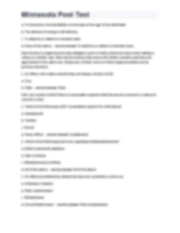 Questions Mn Minnesota Post Test 270+ questions with 100% correct answers rated A+ ...