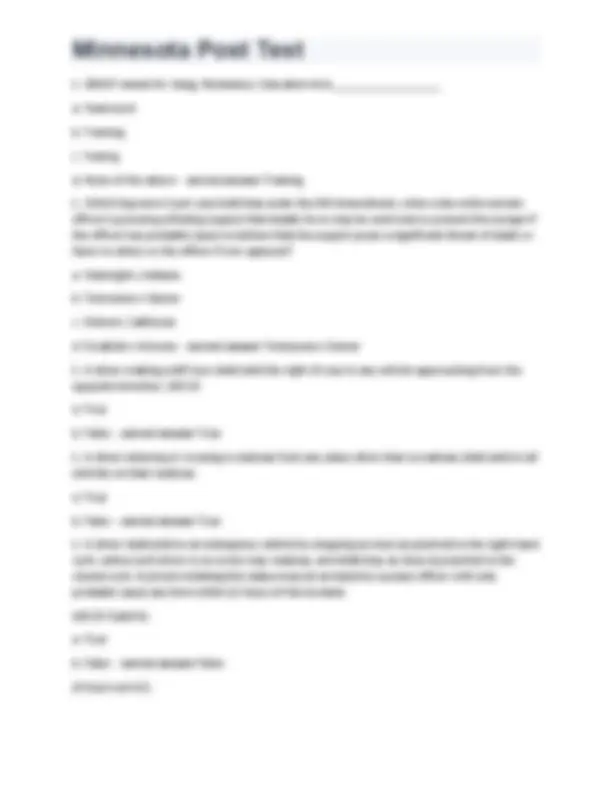 Questions Mn Minnesota Post Test 270+ questions with 100% correct answers rated A+ ...