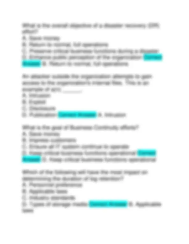 ISC2 CERTIFICATION IN CYBERSECURITY (CC) EXAM 2025 QUESTIONS AND ...