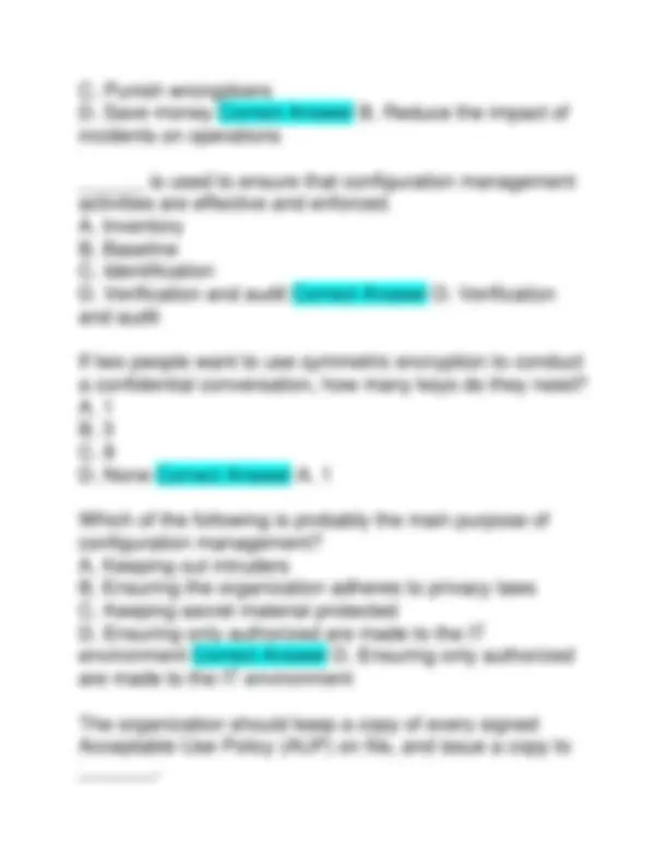 ISC2 CERTIFICATION IN CYBERSECURITY (CC) EXAM 2025 QUESTIONS AND ...