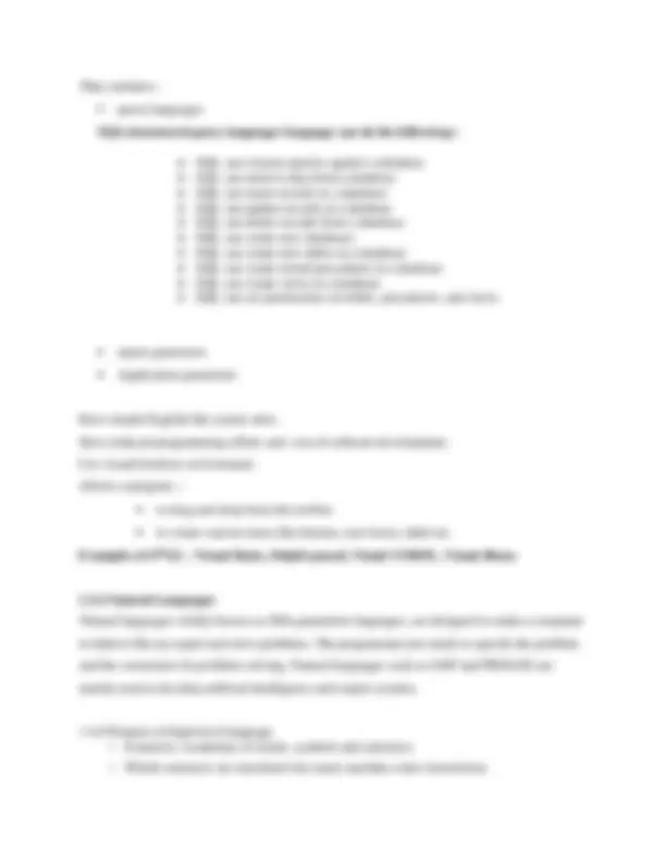 PROGRAMMING LANGUAGES INTRODUCTION | Lecture notes Programming ...