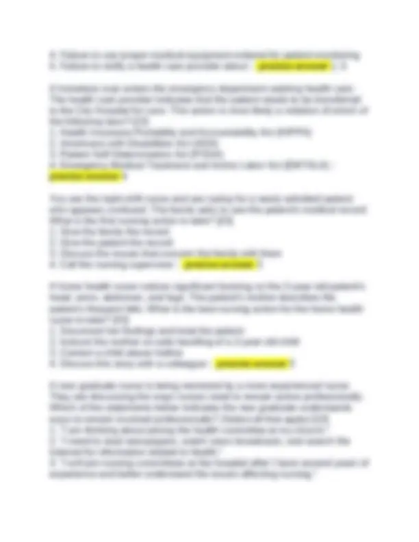 NURSING FUNDAMENTALS EXAM 1 PRACTICE TEST WITH ANSWERS ALL CORRECT 2024 ...