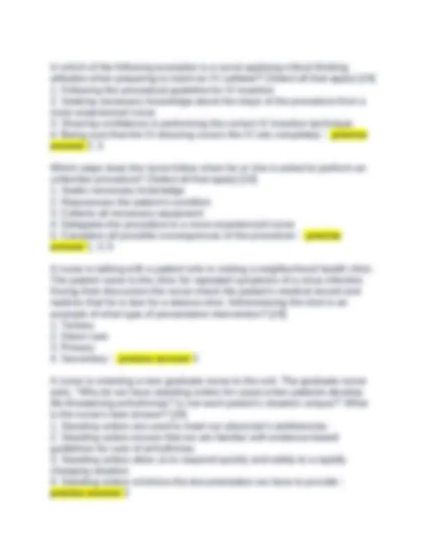 NURSING FUNDAMENTALS EXAM 1 PRACTICE TEST WITH ANSWERS ALL CORRECT 2024 ...