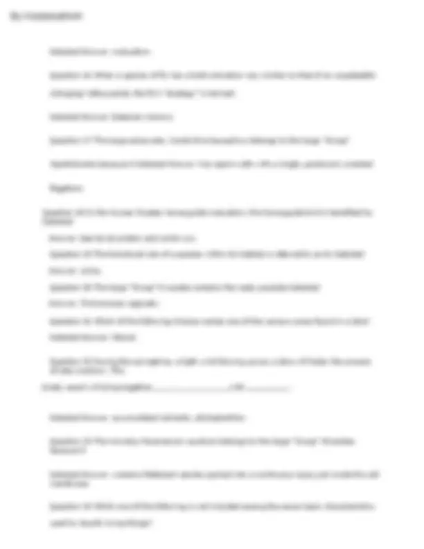 BIOLOGY 101 QUESTIONS WITH CORRECT ANSWERS 2024 | Exams Biology | Docsity