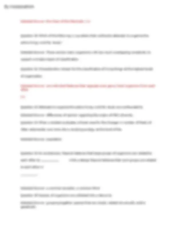 BIOLOGY 101 QUESTIONS WITH CORRECT ANSWERS 2024 | Exams Biology | Docsity