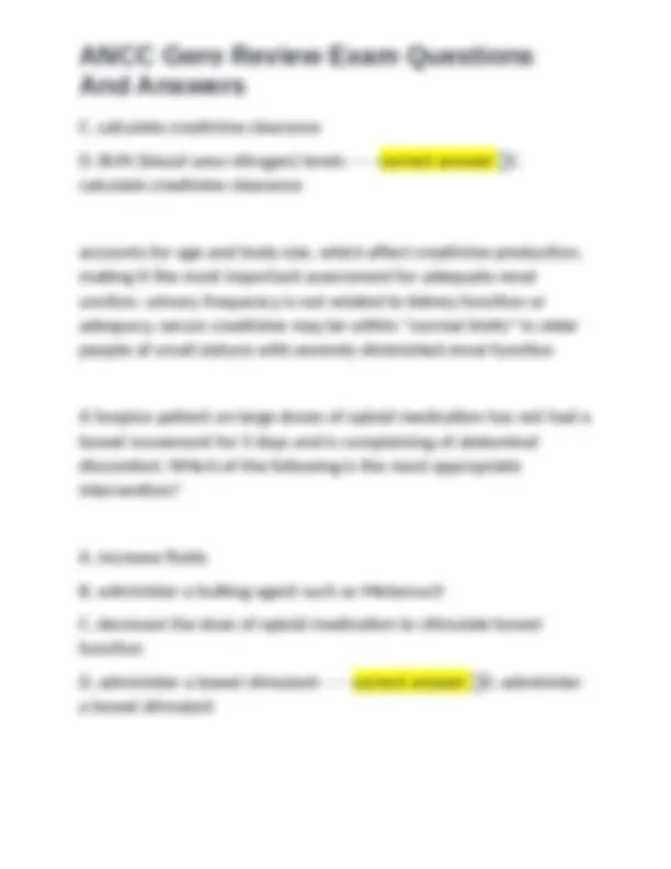 Nursing Care for Older Adults: Exam Questions and Answers | Exams ...