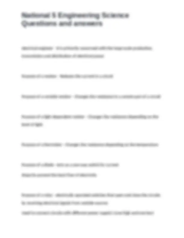 National 5 Engineering Science Questions and answers | Exams Nursing ...