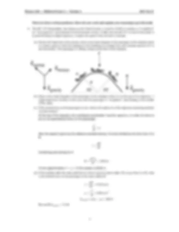 Physics 140 Midterm Exam 2: Mechanics and Energy | Quizzes Physics ...
