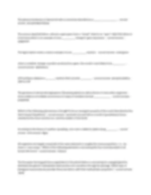 Biology 112 Final Exam with Correct Answers | Exams Biology | Docsity