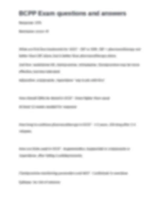 Bcpp Reference Study Book BCPP Exam Questions and Answers | Exams Nursing | Docsity